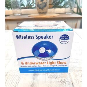 Floating Bluetooth Speaker with LED Disco Lights BTS001 Blue Waterproof Pool Toy